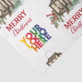 Rustieke Corporate Business Logo Kerst Tissuepapier (Detail)