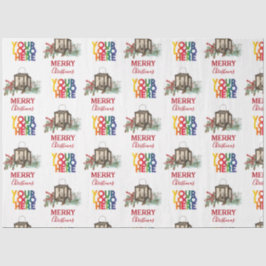 Rustieke Corporate Business Logo Kerst Tissuepapier