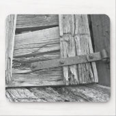 Rustieke Corral Gate Monochrome Foto Muismat (Voorkant)