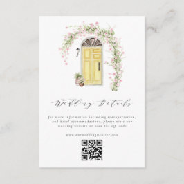 Rustieke Cottage Bloem Tuin Bruiloft Details Informatiekaartje