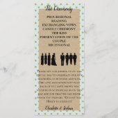 Rustieke Cottage Rozen bruidssuite bruidsceremonie Programmakaart (Achterkant)