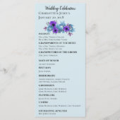 Rustieke Cottage Rozen bruidssuite bruidsceremonie Programmakaart (Voorkant)