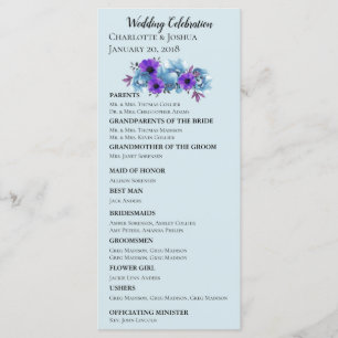 Rustieke Cottage Rozen bruidssuite bruidsceremonie Programmakaart