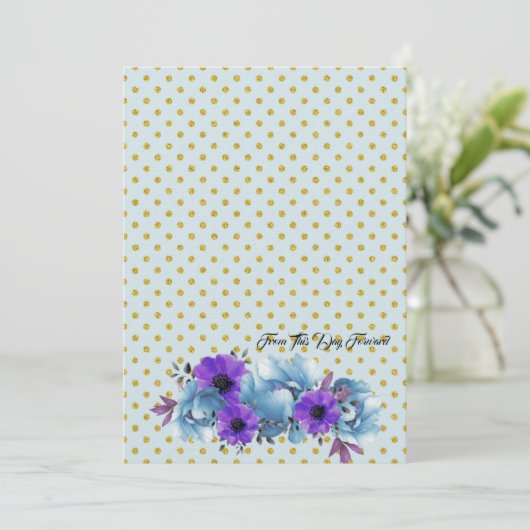 Rustieke Cottage Rozen Trouwsuite Ceremonie Kaart (Staand voorkant)