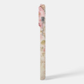 Rustieke Cottage stijl Rozen op oud hout w / naam iPhone Hoesje (Linkerkant)