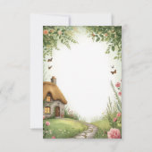 Rustieke Cottage Wildbloem Bedankkaart (Achterkant)