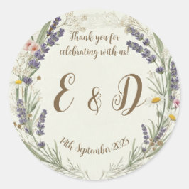 Rustieke Cottagecore bruiloft Sticker