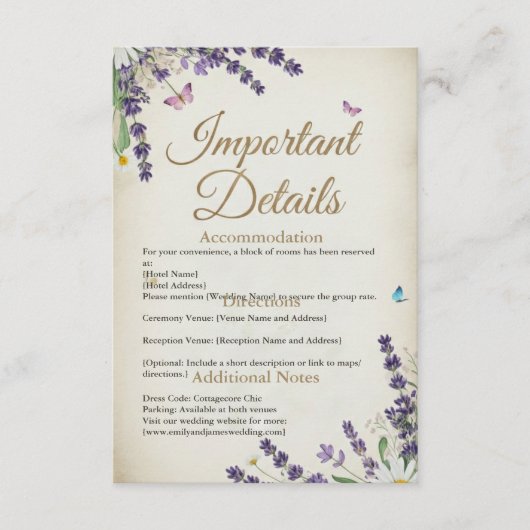 Rustieke Cottagecore Enclosure Kaart (Voorkant)