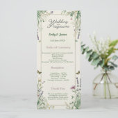 Rustieke Cottagecore Huwelijksprogramma (Staand voorkant)