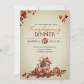 Rustieke  Cottagecore Pompoen Thanksgiving Kaart (Voorkant)