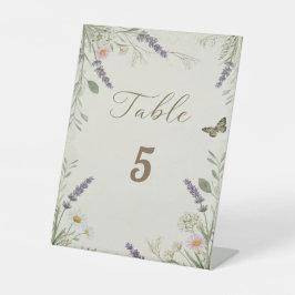 Rustieke Cottagecore Trouwtafel Kaart Reclamebord Met Voetstuk