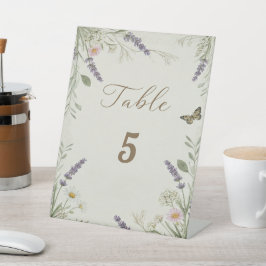 Rustieke Cottagecore Trouwtafel Kaart Reclamebord Met Voetstuk