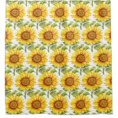 Rustieke Country Americana Zonnebloem Douchegordij Douchegordijn (Voorkant)