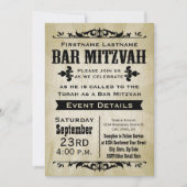 Rustieke Country Bar Mitzvah Uitnodiging (Voorkant)