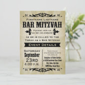 Rustieke  Country Bar Mitzvah Uitnodiging (Staand voorkant)