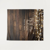 Rustieke Country Barn Houten Lichten & Confetti Wandkleed (Voorkant (horizontaal))
