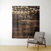 Rustieke Country Barn Houten Lichten & Confetti Wandkleed (In situ)