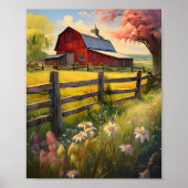 Rustieke Country Barn Scene 3 Poster (Voorkant)