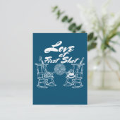 Rustieke Country Barn Wedding Party Jachtpaar Uitnodiging Briefkaart (Staand voorkant)