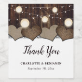 Rustieke Country Barn Wedding Wijnfles Labels Wijn Etiket (Enkel label)