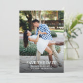 Rustieke Country Barn Wood Burlap Lace Trouwfoto Save The Date (Staand voorkant)