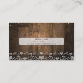 Rustieke Country Barn Wood Glam Diamonds Sparkle Visitekaartje (Achterkant)