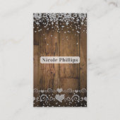 Rustieke Country Barn Wood Glam Diamonds Sparkle Visitekaartje (Voorkant)