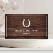  Rustieke Country Barn Wood Hoefijzer Farrier Visitekaartje