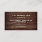 Rustieke Country Barn Wood Hoefijzer Farrier Visitekaartje (Achterkant)