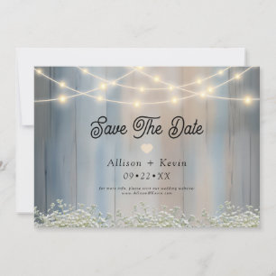 Rustieke Country Barn Wood Horizontaal Save The Date