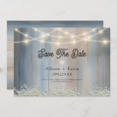 Rustieke Country Barn Wood Horizontal Save the Dat Save The Date (Voorkant / Achterkant)
