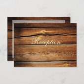 Rustieke Country Barn Wood Receptie Kaart (Voorkant / Achterkant)