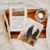 Rustieke Country Boots Arch Foto Huwelijksuitnodig Kaart