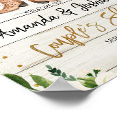 Rustieke Country Boots Couple's Douche Welkomstbor Poster (Hoek)