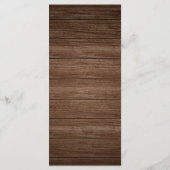 Rustieke Country Boots Cowgirl Floral Verjaardag M Menu (Achterkant)