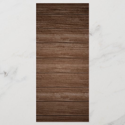 Rustieke Country Boots Cowgirl Floral Verjaardag M Menu (Achterkant)