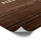 Rustieke Country Boots Cowgirl Verjaardag Snacks t Poster (Hoek)