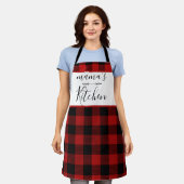 Rustieke Country Buffalo Plaid Keuken Koken Schort (Gedragen)