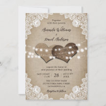 Rustieke Country  Burlap Bloemen Lace Wedding