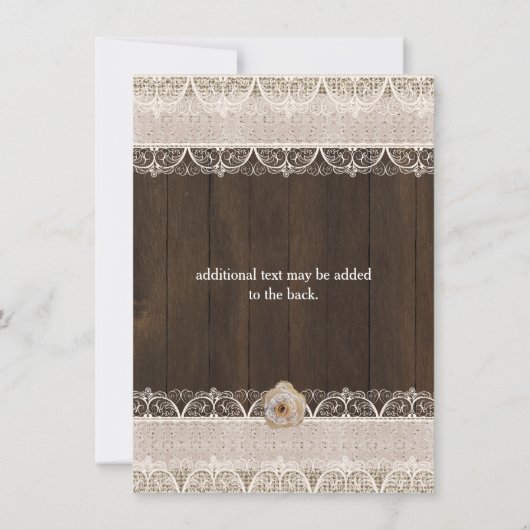 Rustieke Country Burlap & Lace Save The Date Kaart (Achterkant)