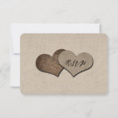 Rustieke Country Burlap Mason Jar Wedding RSVP (Achterkant)