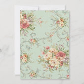 Rustieke Country Chic Burlap Lace Shabby Floral Kaart (Achterkant)