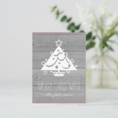 Rustieke country chic houten paneel kerstkaart feestdagenkaart (Staand voorkant)