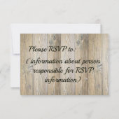 Rustieke Country Chic, Oude Hout en Bloemen RSVP (Achterkant)
