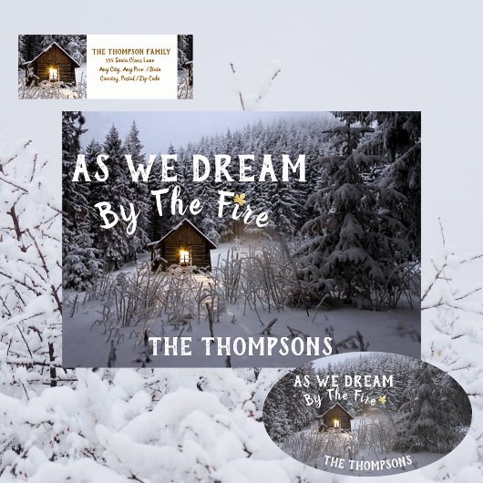 Rustieke Country Christmas Kaart met naam