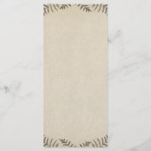 Rustieke Country Cowboy Laarzen Wedding Menu Kaart (Achterkant)