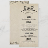Rustieke Country Cowboy Laarzen Wedding Menu Kaart (Voorkant / Achterkant)