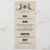Rustieke Country Cowboy Laarzen Wedding Menu Kaart (Voorkant)