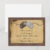 Rustieke Country Cowboy Petten Barbed Save the Dat Date (Voorkant / Achterkant)