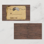 Rustieke Country Cowboy Petten Trouwplaats Kaarten Plaatskaartje (Voorkant / Achterkant)